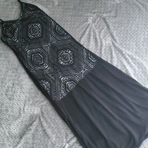 Black Lace Dress with White Under Lay